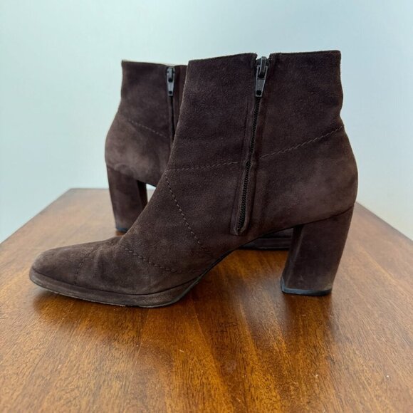 Escada Suede Brown Boots - Picture 2 of 12